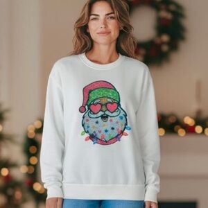 Women's White Christmas Gnome Sweater